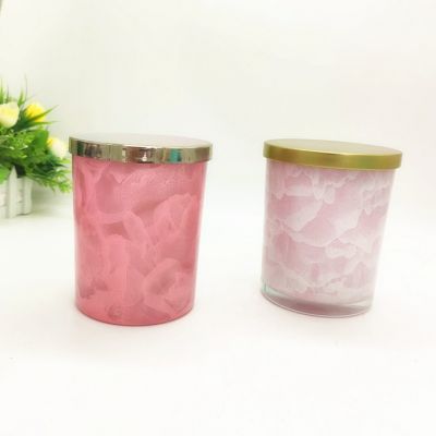 Wedding decor glass jar with printing with custom lids