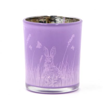 Pastel Colored Creative Glass Candle Jar For Daily Decoration