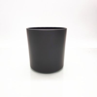 Wholesale 18 oz matte black glass candle holder