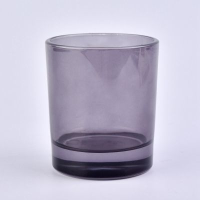 high quality luxury grey glass candle jar wholesale