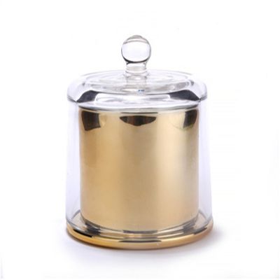 Wholesale glass dome bell jar cloche soy scented chime candle