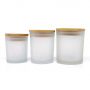 Factory directly custom matte frosted heat resistant candle making glass candle container for wedding