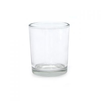 Clear transparent empty candle holder for votive candle