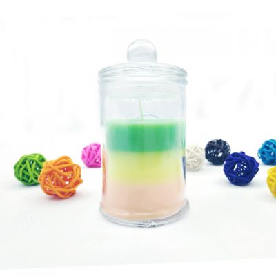 Apothecary transparent glass flower scents candle holders CPL fragrance