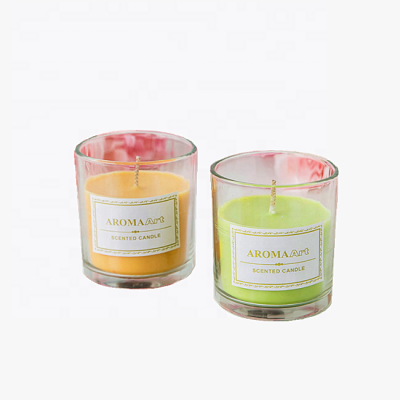 Wholesale clear empty candle jars labels romantic candle jar for home wedding decoration