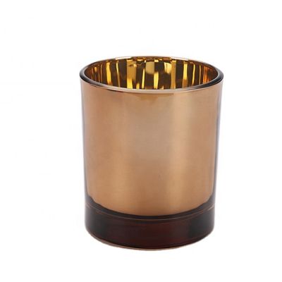 Wholesale empty luxury gold candle jar electroplate Retro European candle jar