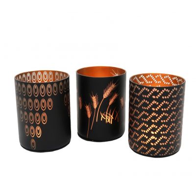 Luxury Matte Black Candle Jars/Holder In Bulk For Home Decor Wholesale