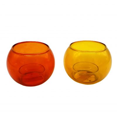High Quality Empty Handmade Tealight Glass Candle Jar Holder For Home Decor