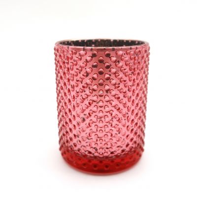 wholesale Best Empty Unique Oval Color Red Green Blue Candles Jars/Holder/Vessels Glass for Candle Making In Bulk