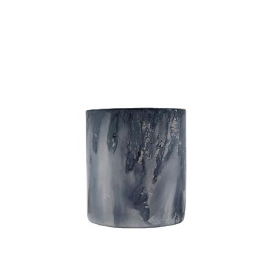 Luxury/Fancy/Unique Marble Pattern Scented Glass Candle Jar for home decor