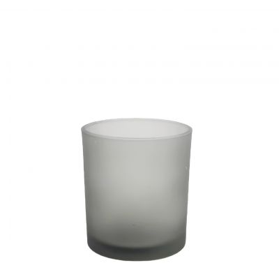 Grey Frosted Custom Empty Glass Candle Jar For Candle Making