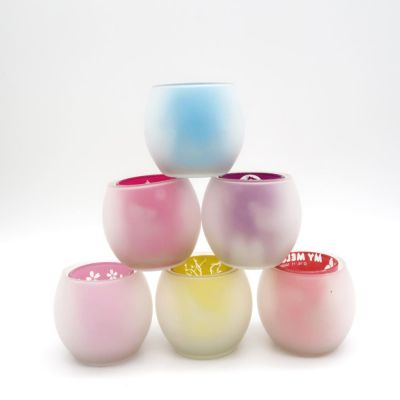 Frosted Double Wall Glass Votive Tealight Holder Tea light Candle Holders For Home Decoration Bulk
