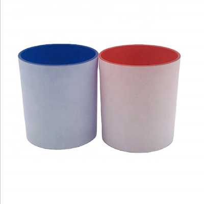 Wholesale red/blue matte glass candle jar for home/wedding decoration