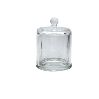 Crystal empty candle jars for candle making with crystal glass lid