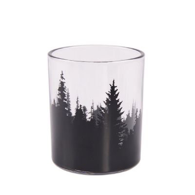 Wholesale custom glass candle cup custom decal LOGO