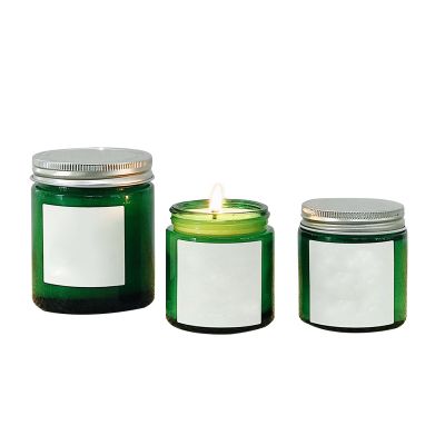 Wholesale custom brand label with metal lid glass candle cups