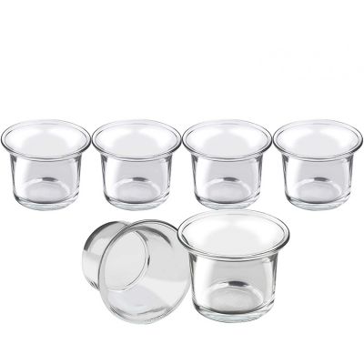 candle holder glass tealight holders round clear glass tea light