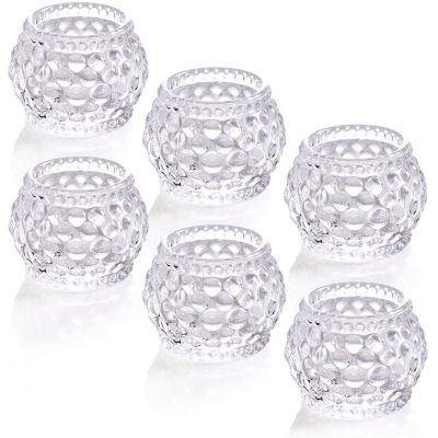 Unique round bubble design empty candle glass containers jar for candles