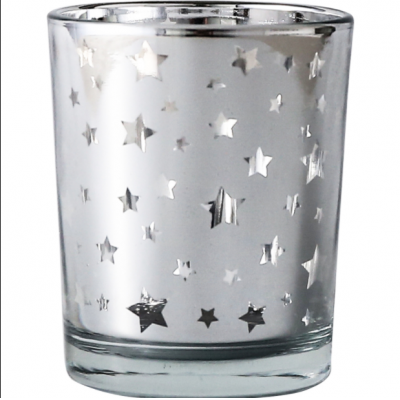 Wholesale Romantic Colorful Electroplate Starry Sky Home Decor Candle Holder Glass