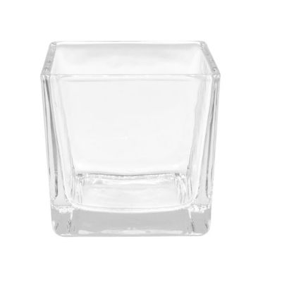 customs hot selling empty square 1000ml candle glass jars