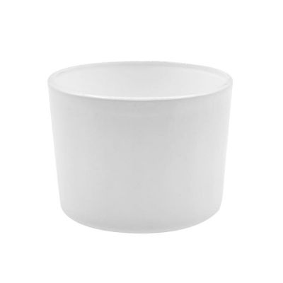 customs shiny white coating empty 10oz container candles