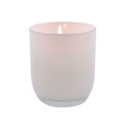 customs matte white coating empty 10oz container candles