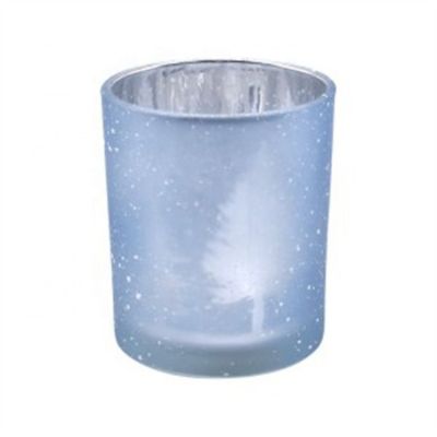 Customized design electroplate coating colorful empty glass candle jar