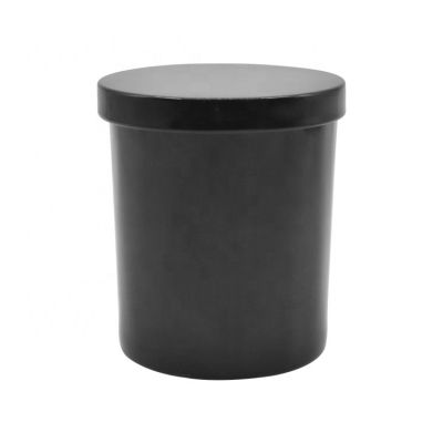 Empty Matte Black Candle Jar glass holder home decorative jar