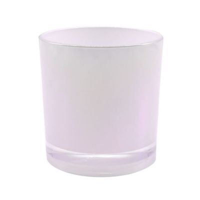 customs white coating 10oz empty wide mouth large candle jar