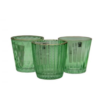 Wholesale custom candle holders in glass glass tea candle holders