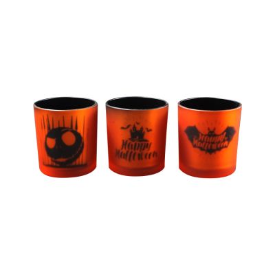 Customized Home Decoration Glass Wholesale Candle Jar Orange