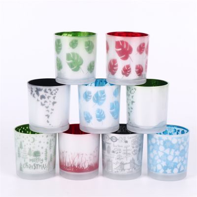 Wholesale China Color Frosted Glass Candle Holder For Home Decoration