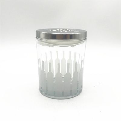 Jar candles are used to hold candles Frosted glass candle jars with lid are used for home decoration