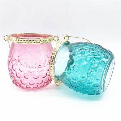luxury for candle glass jar blue for glass candle jar