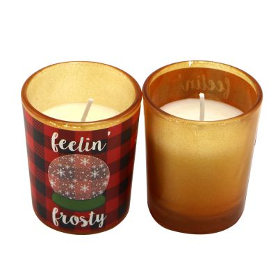 Home Decoration Glass Candle Jar natural scented luxury candles