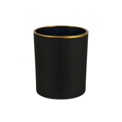 wholesale good quality gold rim frosted candle frosted jar