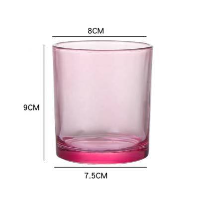 wholesale custom colored pink candle jars