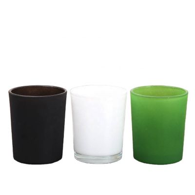 Hot sale good quality colorfull glass candle container