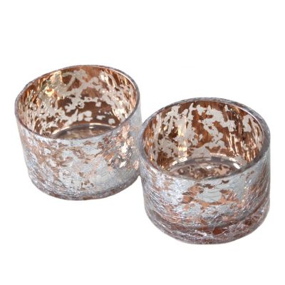 Hotselling good quality custom color electroplate unique candle jars in bulk