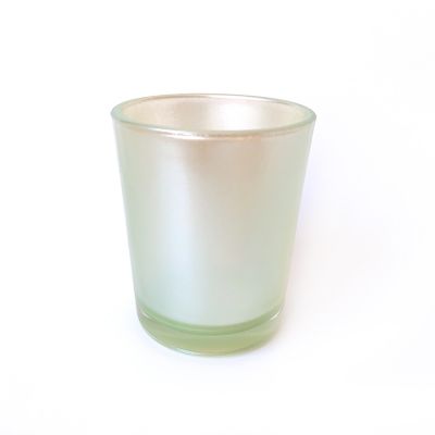 Matte green votive glass candle cup for wedding christmas decoration