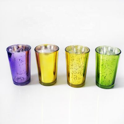Hot sale high quality round empty glass candle holder for storing candles