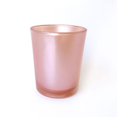 Electroplated votive holders candle glass jar for wedding, home decor