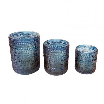 Customized wholesale 3oz 6oz 8oz color transparent container glass candle jars