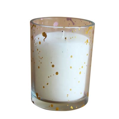 fashional Home Decorative Customizable high quality glass jar scented candle OEM foil LOGO