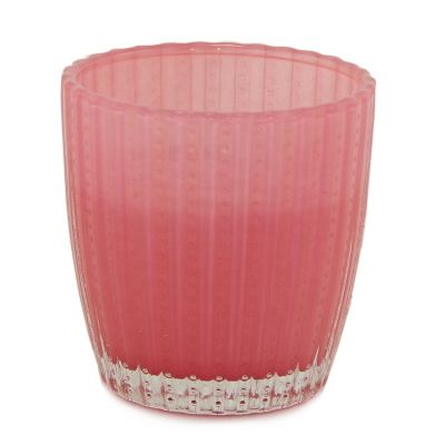 Wholesale new pink glass candle jar candle holder