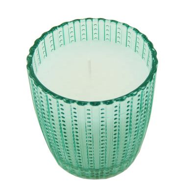 High quality green glass candle jar candle holder for home decoration holiday birthday christmas 