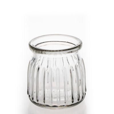 Cheap Empty Clear 345ml Decorative Candle Jar Crystal Glass Tealight Candle Holder For Sale