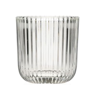 Manufacturer Wholesale Large Capacity Crystal 310ml 10oz Big Round Glass Candle Jar for home Decorative
