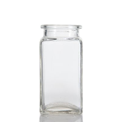 Manufacturer Cheap Candle Glass Holders 280mll Clear Square Candle Jars For Candle Making