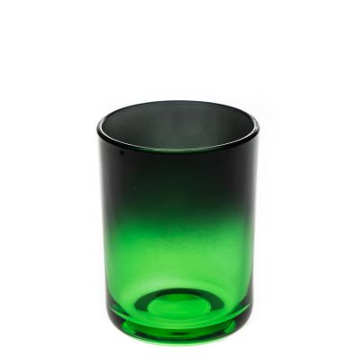 Customer Logo Brand 330ml Glass Candle Jars / 11oz Empty Green Candle Holder for Sale